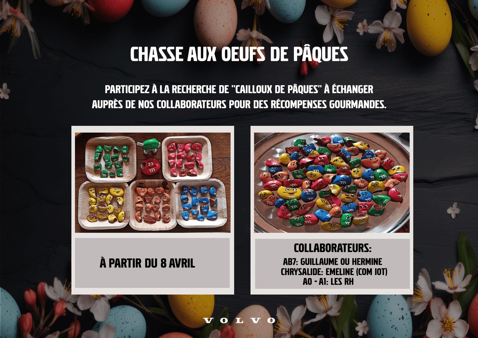 Affiche d'une animation de Pâques à La Parranda Colombiana