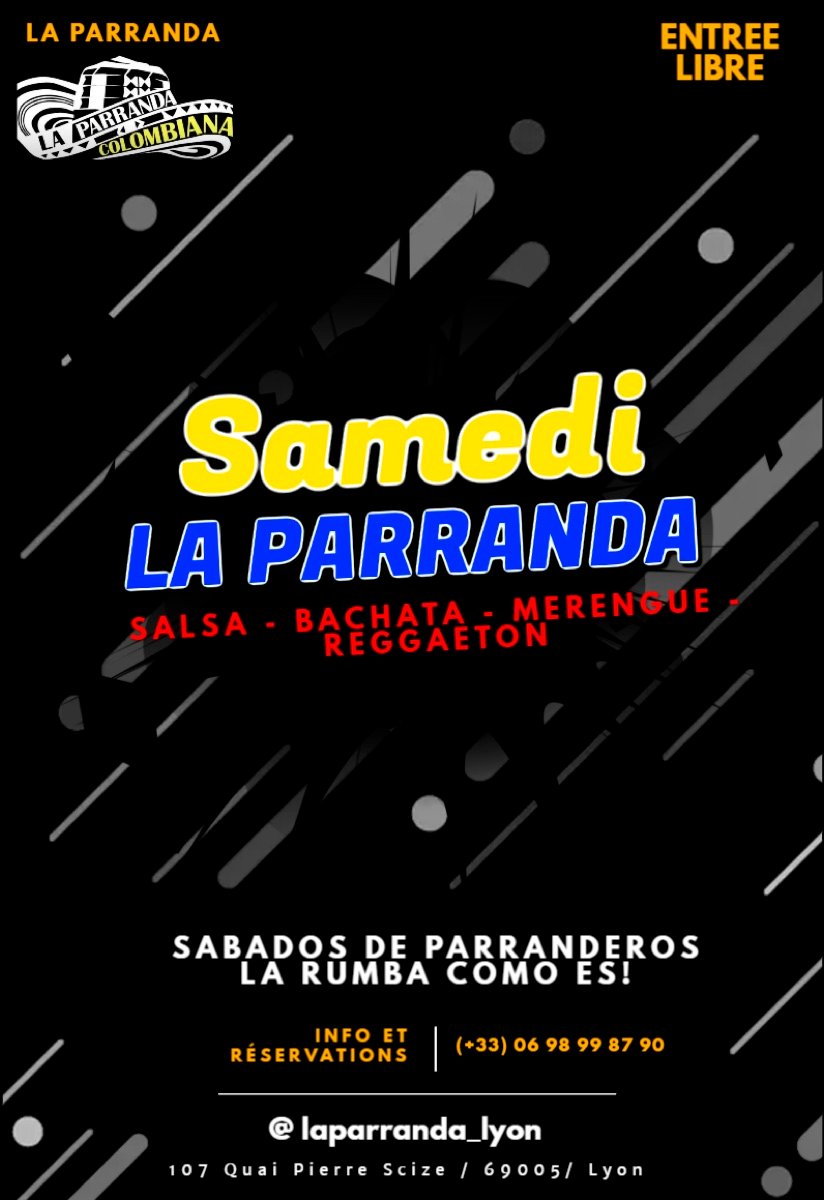 Affiche Sábados de Parranderos créée pour La Parranda Colombiana