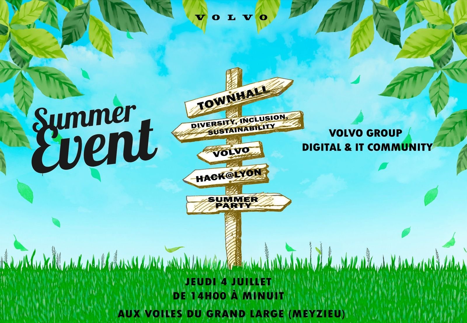 Affiche du Summer Event de Volvo Digital & IT